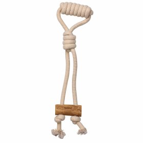 Dog toy Play rope made of cotton and coffee wood Cork-L...