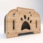 XL Luxury cat house cat cave wooden cat bed with scratching rug 80 x 36.6 x 56 cm