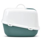 Deluxe economy litter tray NESTOR JUMBO white-dark green + mat + bag