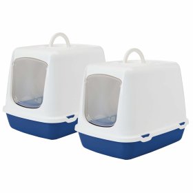 2-pack cat toilet bonnet toilet OSCAR white-blue with...
