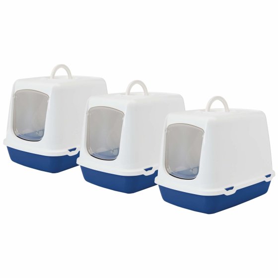 3-pack cat toilet bonnet toilet OSCAR white-blue with free toy