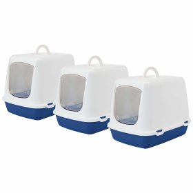 3-pack cat toilet bonnet toilet OSCAR white-blue with...