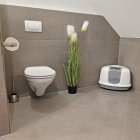 Sparpack Katzentoilette Eck-Toilette NESTOR CORNER weiss-grau inkl. Streumatte
