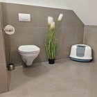 3-pack cat toilet corner toilet NESTOR CORNER white-grey