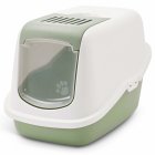 Economy package litter tray bonnet litter tray in light green with large mat for lying on