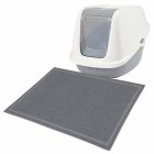 Economy pack XXXL litter tray Nestor Giant white-grey with XXL cat litter mat