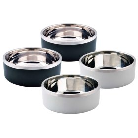 2-pack dog bowl double-walled feeding bowl water bowl...
