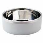2er economy pack dog bowl double-walled food bowl water bowl white 2 x 1850 ml + free toy