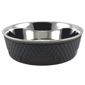 2-pack double-walled feeding bowl Water bowl black or...