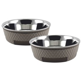 2 Pack Dog Bowl Double Walled Feeding Bowl Water Bowl 2 x...