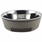 2 Pack Dog Bowl Double Walled Feeding Bowl Water Bowl 2 x 1600 ml taupe