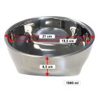 2er Sparpack Hundenapf doppelwandig Futternapf Wassernapf aus Edelstahl 2 x 850 ml oder 2 x 1800 ml