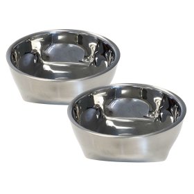 2 Pack Dog Bowl Double-Walled Feeding Bowl Stainless...
