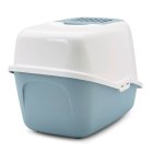 Economy package litter tray bonnet litter tray in white-light blue with large mat for lying on