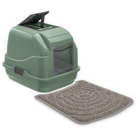 Economy pack recycling litter tray Easy Cat green incl. mat