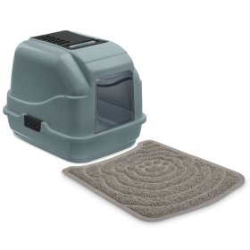 Economy pack recycling litter tray Easy Cat grey incl. mat