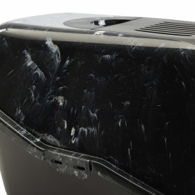 (B-WARE) Moderne Katzentoilette Katzenklo Haubentoilette NESTOR schwarz-marmor 56 x 39 x 38,5 cm